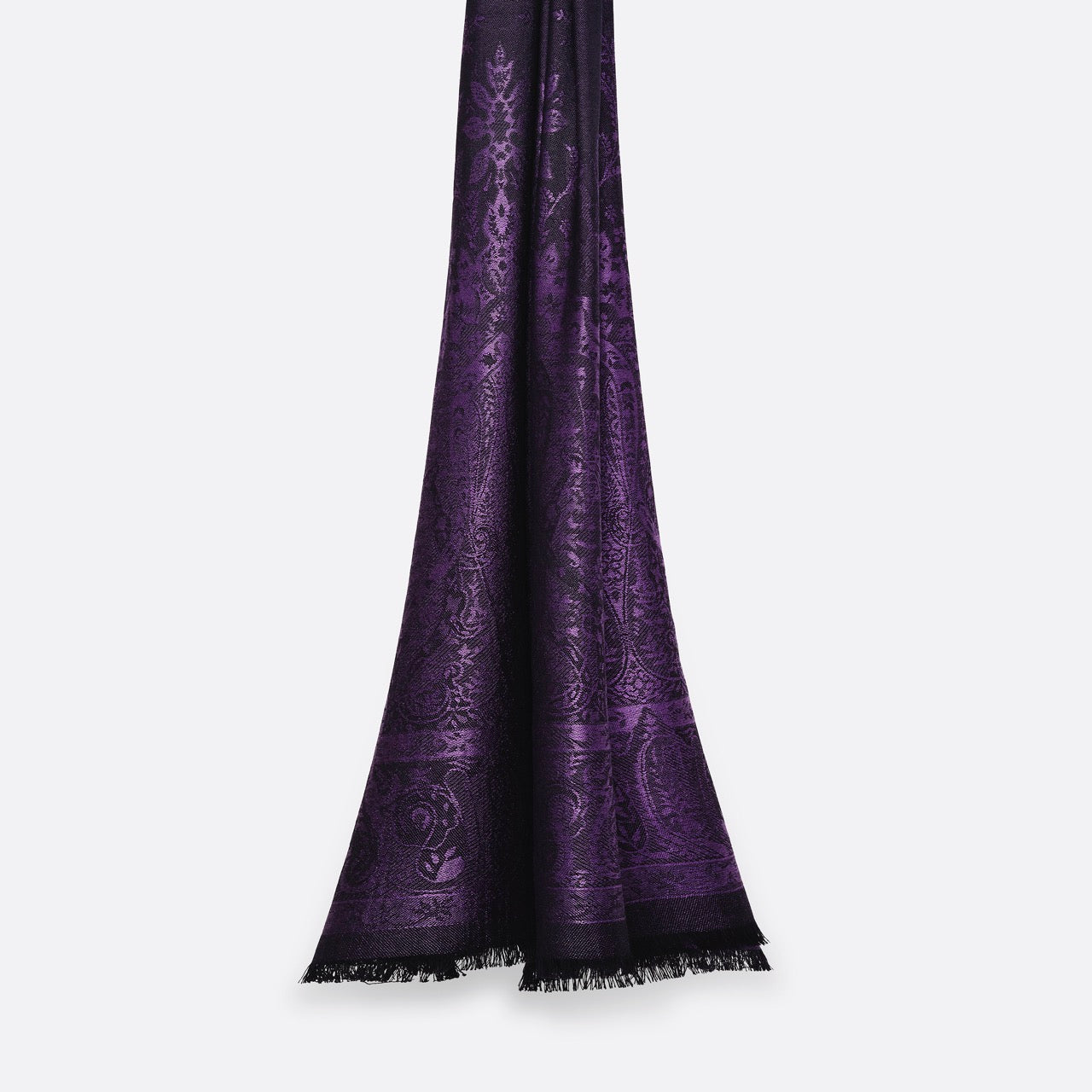 Écharpe en Laine et Soie PETRUSSE PALMA PURPLE | Etole Intemporelle