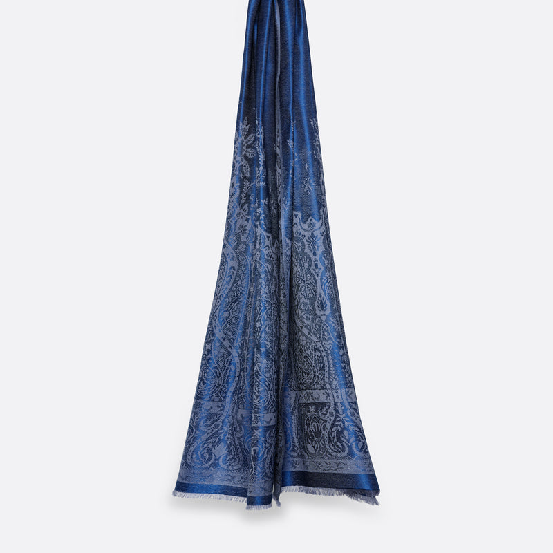 Écharpe en Laine et Soie PETRUSSE PALMA DUTCH BLUE| L’essential