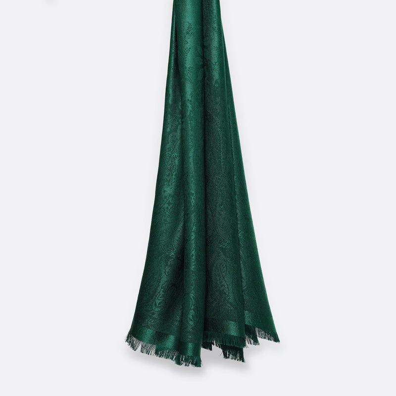 Écharpe en Laine et Soie PETRUSSE PALMA VERT EMPIRE | L’essential
