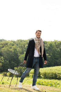 CARRE CACHEMIRE 130 - REVE DE CACHEMIRE BEIGE