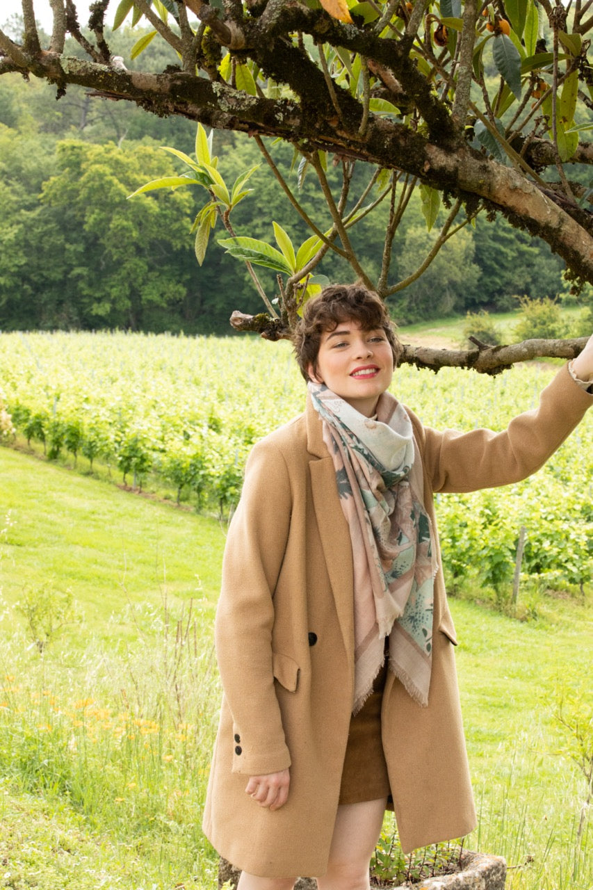 CARRE CACHEMIRE 130 - REVE DE CACHEMIRE BEIGE