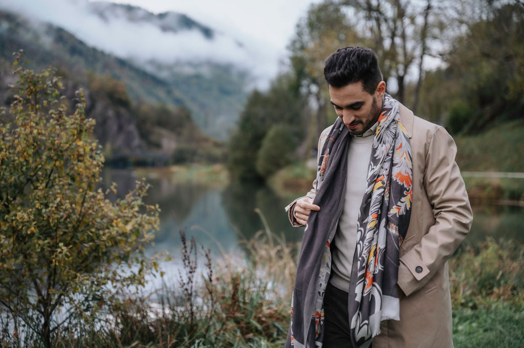 Petrusse Écharpe En Laine Tango Gris