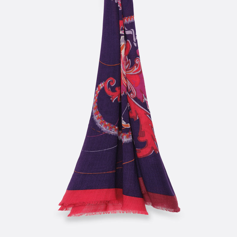 PETRUSSE ÉCHARPE EN LAINE TANGO PRUNE