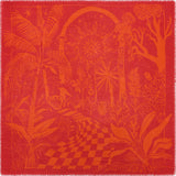 CASHMERE SCARF 120 - VILLA FIRE RED