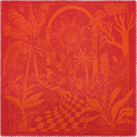 CASHMERE SCARF 120 - VILLA FIRE RED