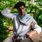Petrusse Foulard en Laine Cascade Bleu Ciel