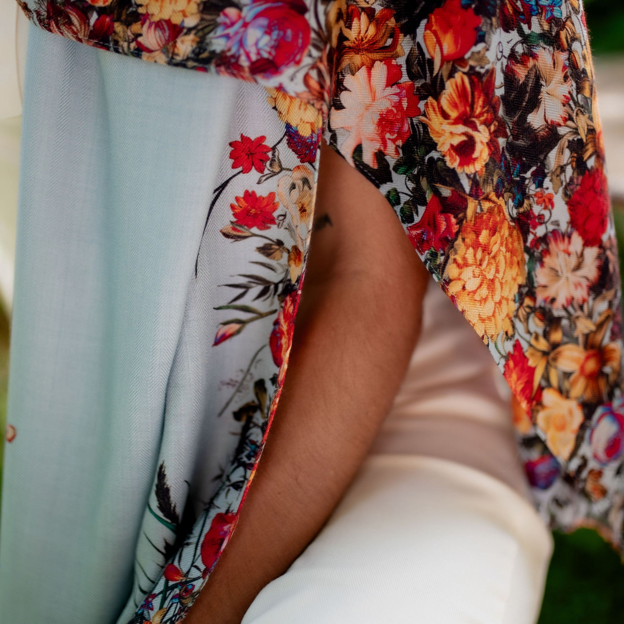 Petrusse Foulard en Laine Cascade Bleu Ciel