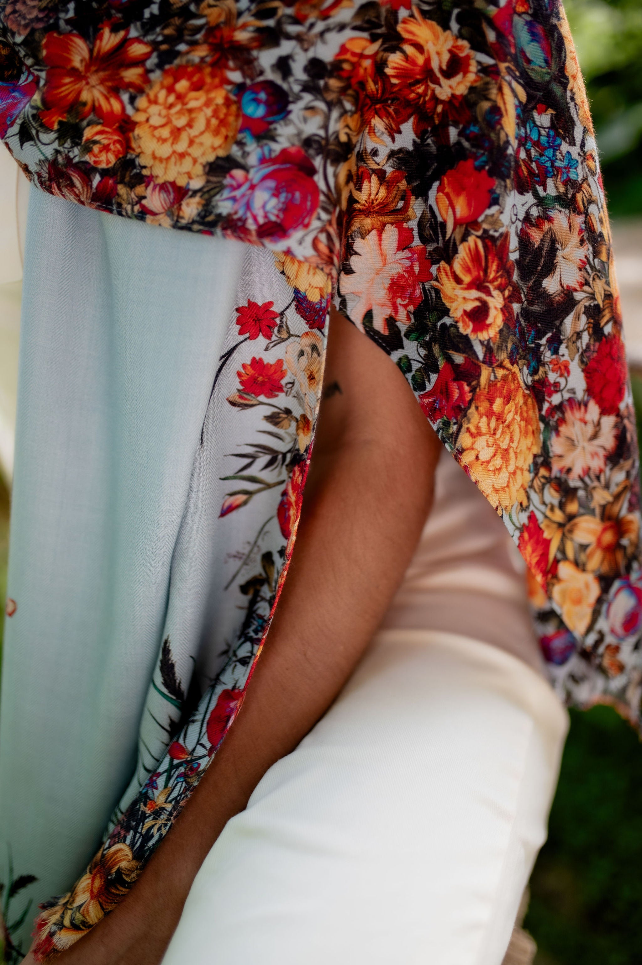 Petrusse Foulard en Laine Cascade Bleu Ciel