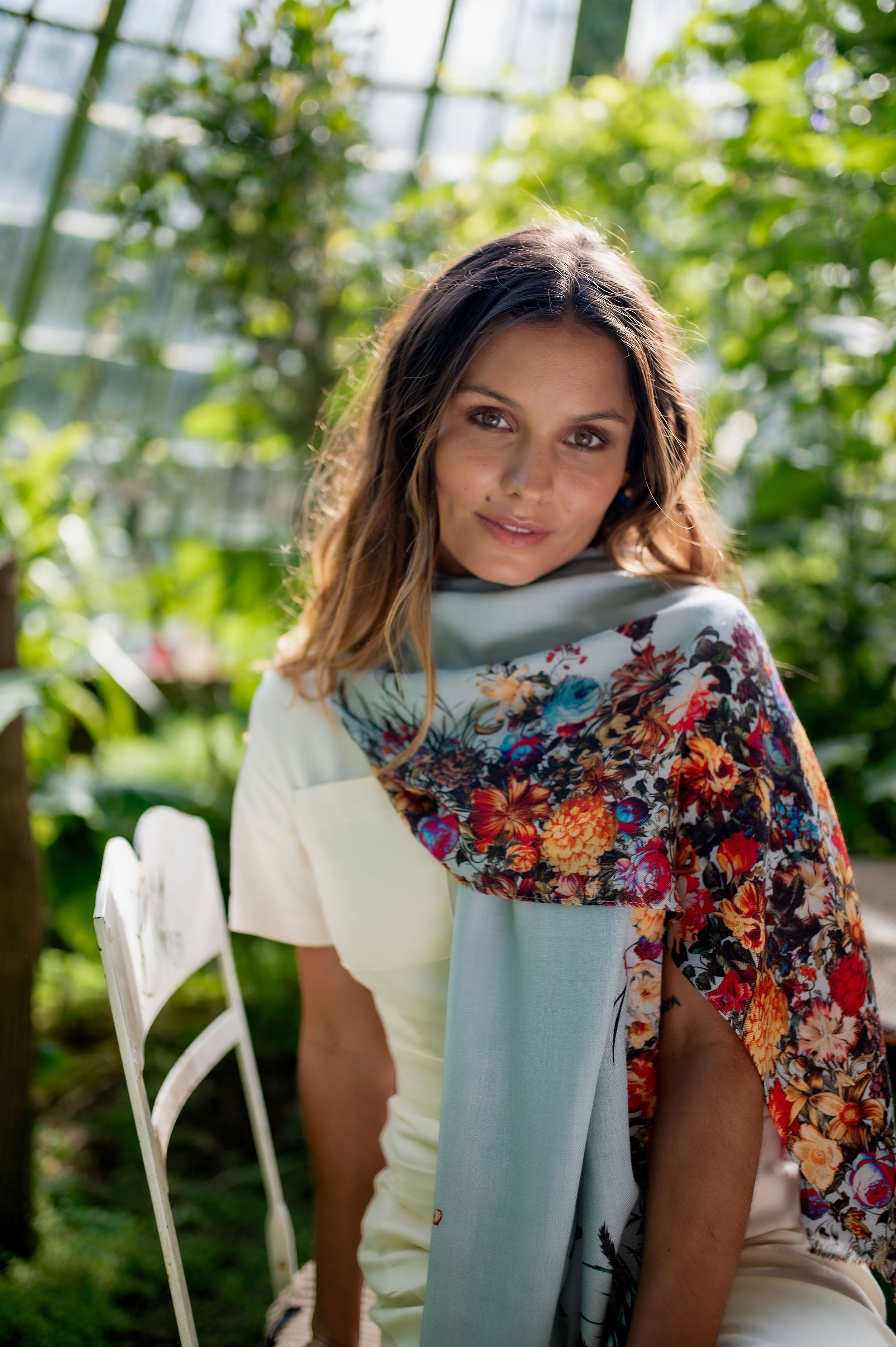 Petrusse Foulard en Laine Cascade Bleu Ciel