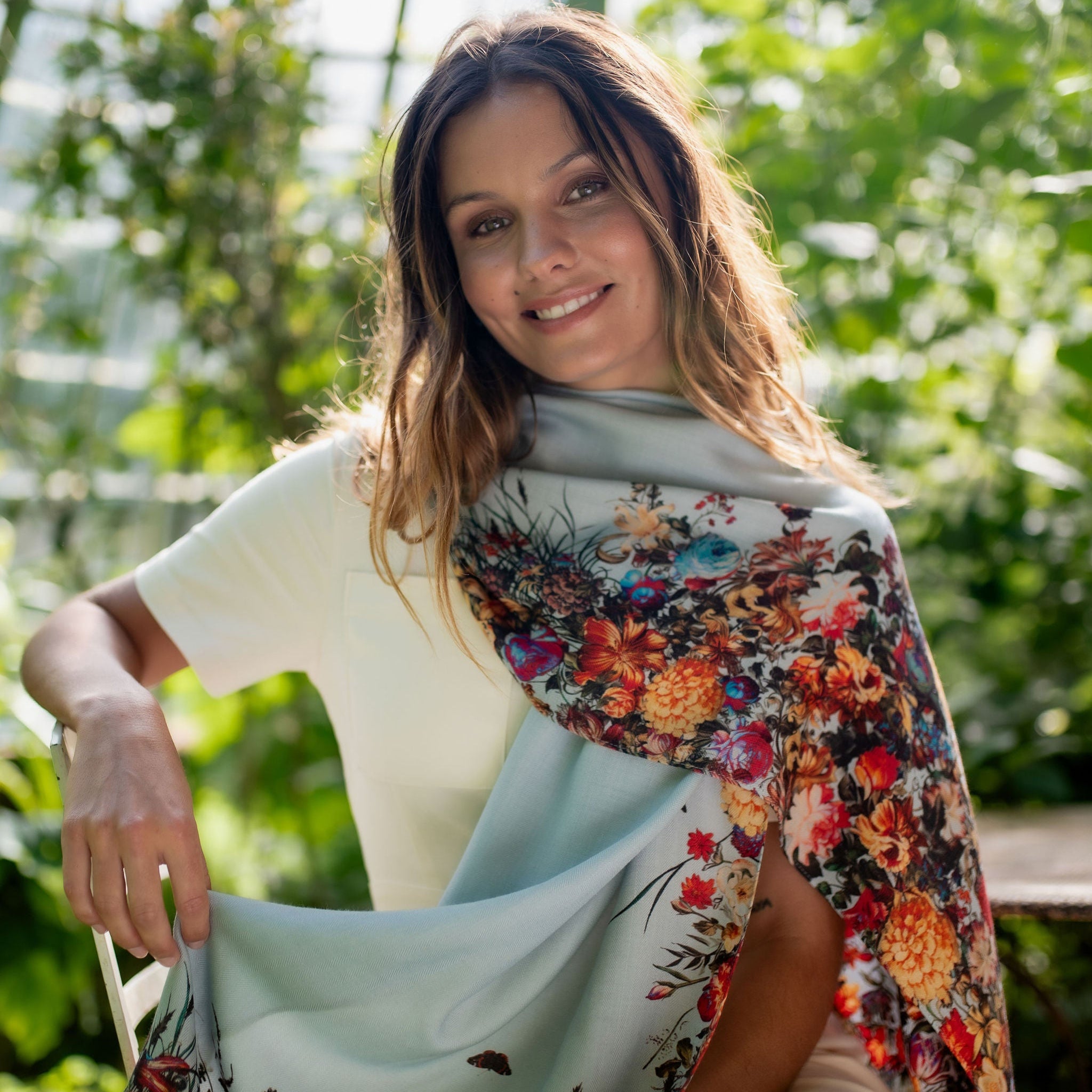 Petrusse Foulard en Laine Cascade Bleu Ciel