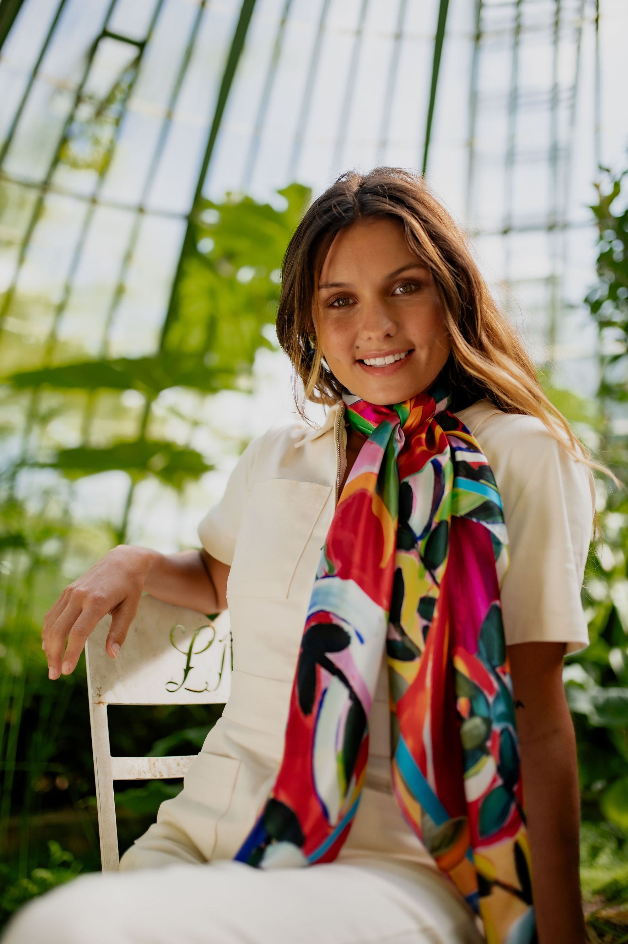 SILK SQUARE SCARF 130 - DUDA FUCHSIA