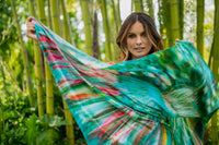 SILK SCARF 105 - FROUFROU EMERALD GREEN