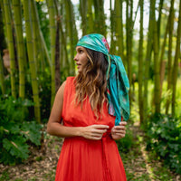 SILK SCARF 105 - FROUFROU EMERALD GREEN