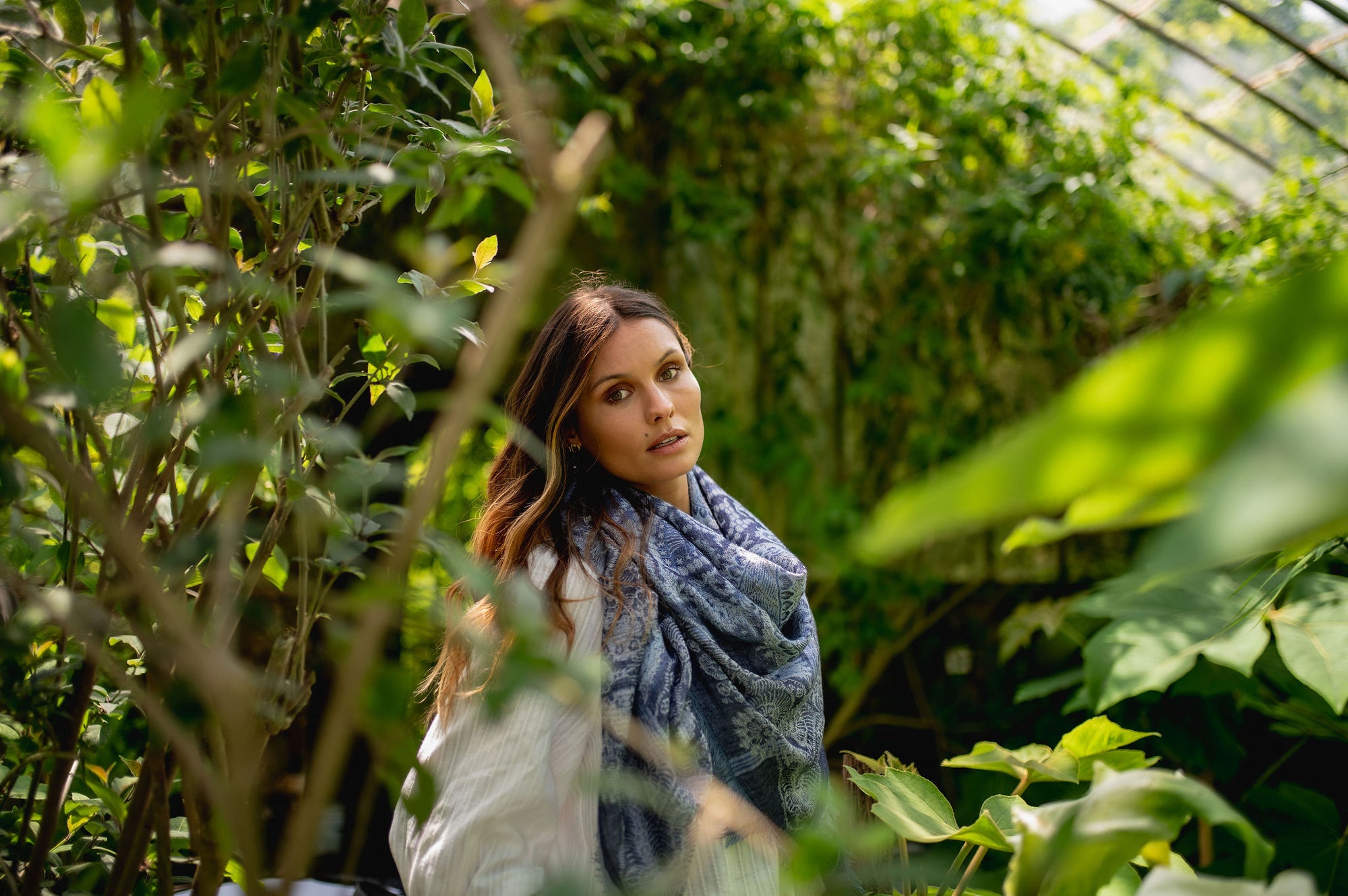 COTTON SCARF 130 - IDAYA NAVY