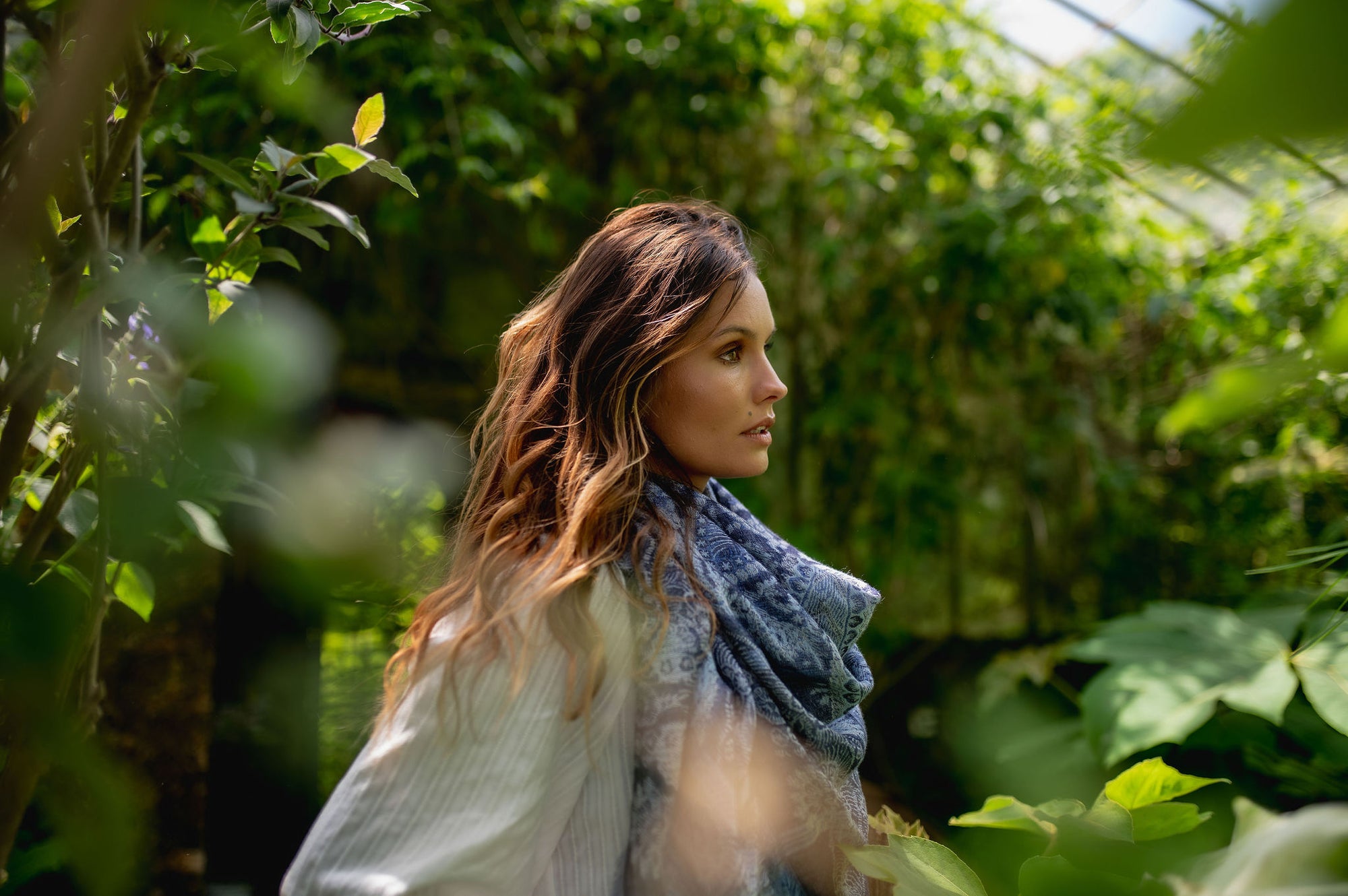 COTTON SCARF 130 - IDAYA NAVY