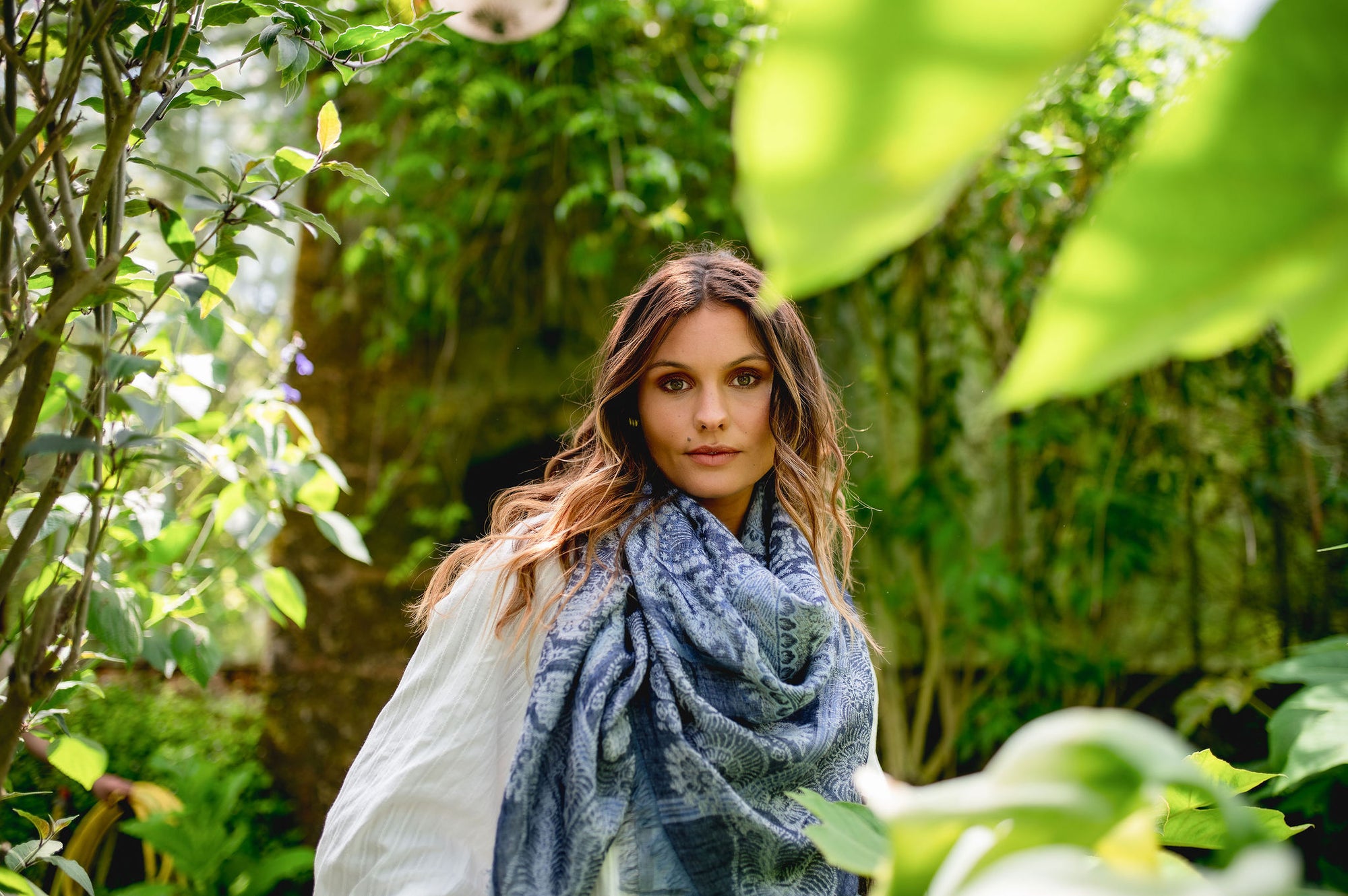 COTTON SCARF 130 - IDAYA NAVY