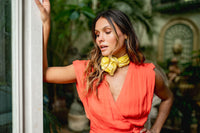 SILK SQUARE SCARF 65 - MAYA MINI YELLOW