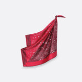 Carré De Soie 90 Petrusse Zenith Rouge| Écharpe Pour Femme Et Homme 
