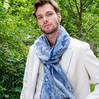 Étole en Laine et Cachemire | Petrusse Absolu Bleu