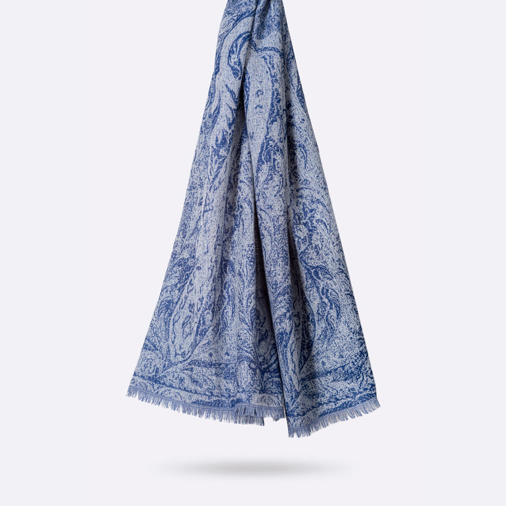 Étole en Laine et Cachemire | Petrusse Absolu Bleu