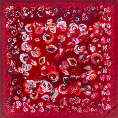 Petrusse Carre Soie Made In France - Alienor Rouge