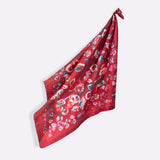 Petrusse Carre Soie Made In France - Alienor Rouge