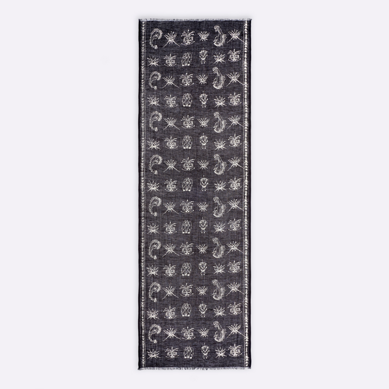 Écharpe en Lin Petrusse Anatole Anthracite pour Femme et Homme