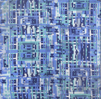 SILK SCARF 90 - ARIANE AQUA BLUE