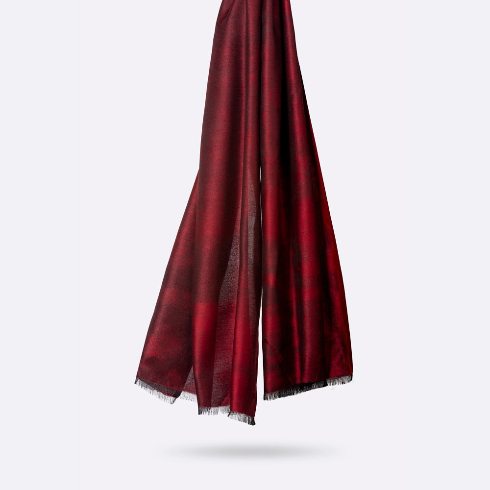 Écharpe En Soie Petrusse Beaumatin Rouge | Écharpe Pour Homme