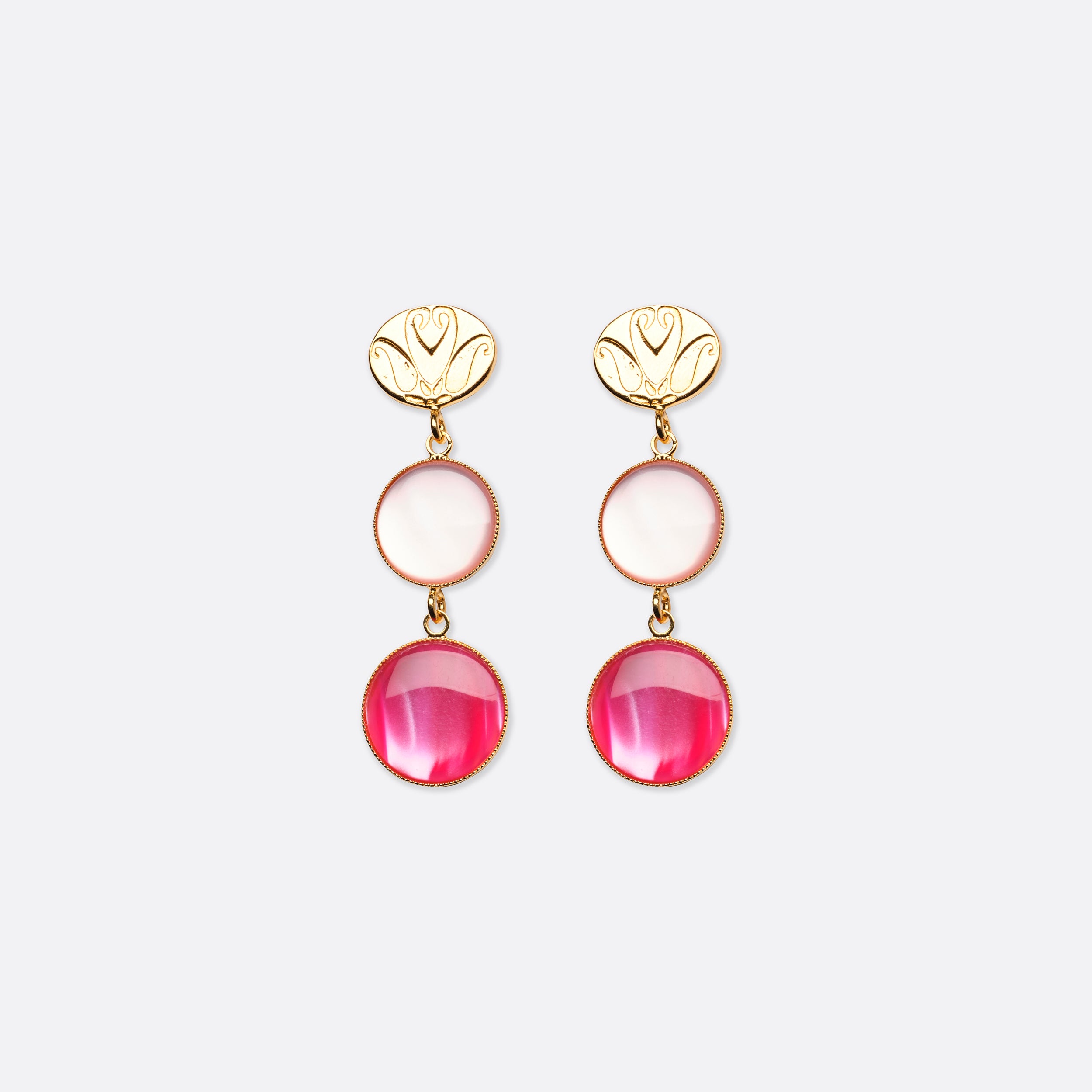 Petrusse Boucles D'Oreilles Juliette - Fuschia