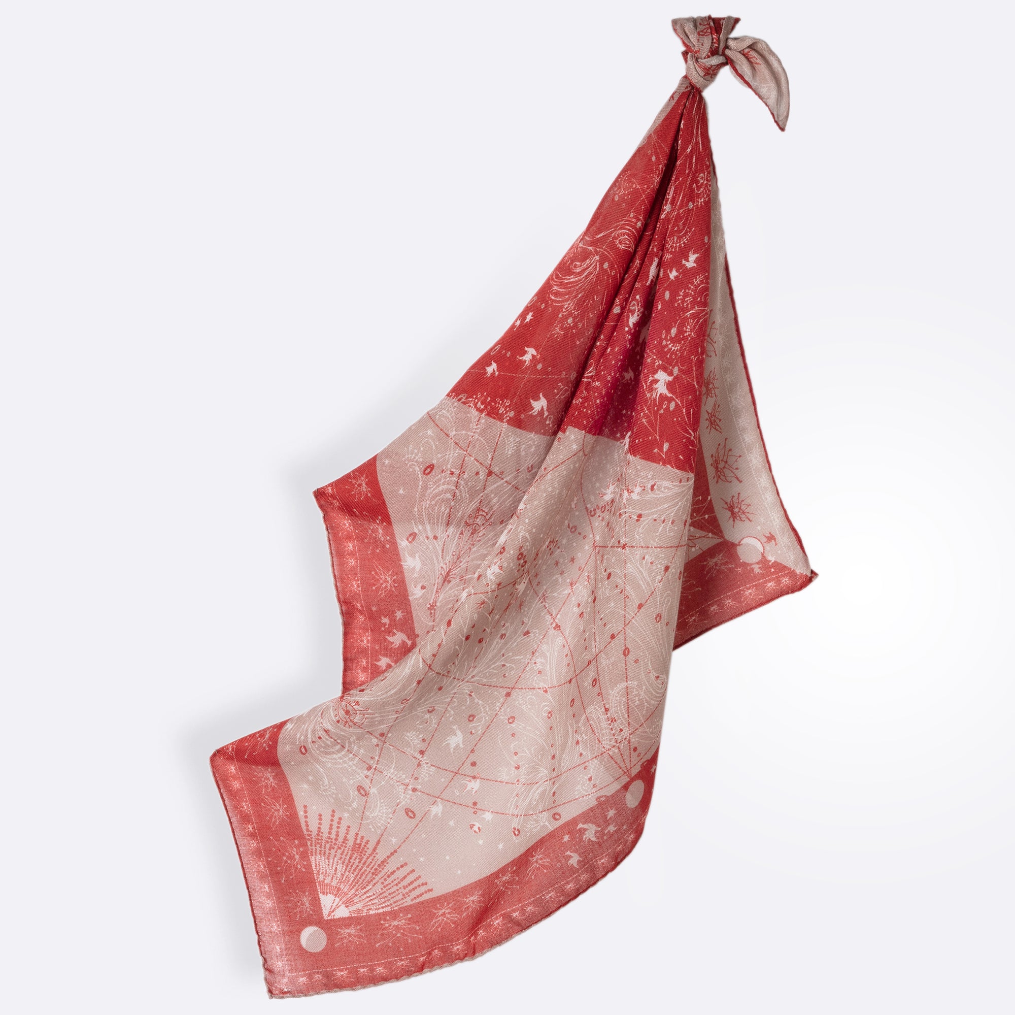  CARRE EN CACHEMIRE PETRUSSE HOMME - ZENITH ROUGE