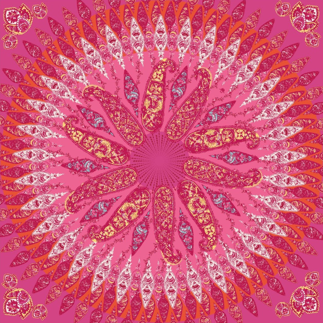 Petrusse Charme Fuchsia, Carré 100% Cupro