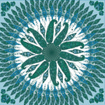 Petrusse Charme Vert, Carré 100% Cupro