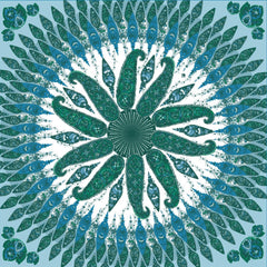 Petrusse Charme Vert, Carré 100% Cupro