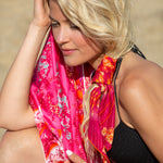 Petrusse Charme Fuchsia, Carré 100% Cupro