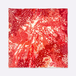 Carré En Laine 140 Petrusse Eve Blanc Rouge | Écharpe En Toile De Jouy