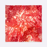 Carré En Laine 140 Petrusse Eve Blanc Rouge | Écharpe En Toile De Jouy