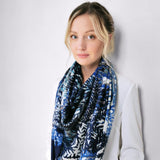 Carré en Laine 140 PETRUSSE EVE BLEU | Écharpe en Toile de Jouy
