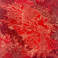 Carré en Laine 140 PETRUSSE EVE BORDEAUX | Écharpe en Toile de Jouy