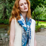 Carré En Soie 90X90 Petrusse Eve Emeraude | Foulard En Toile De Jouy 