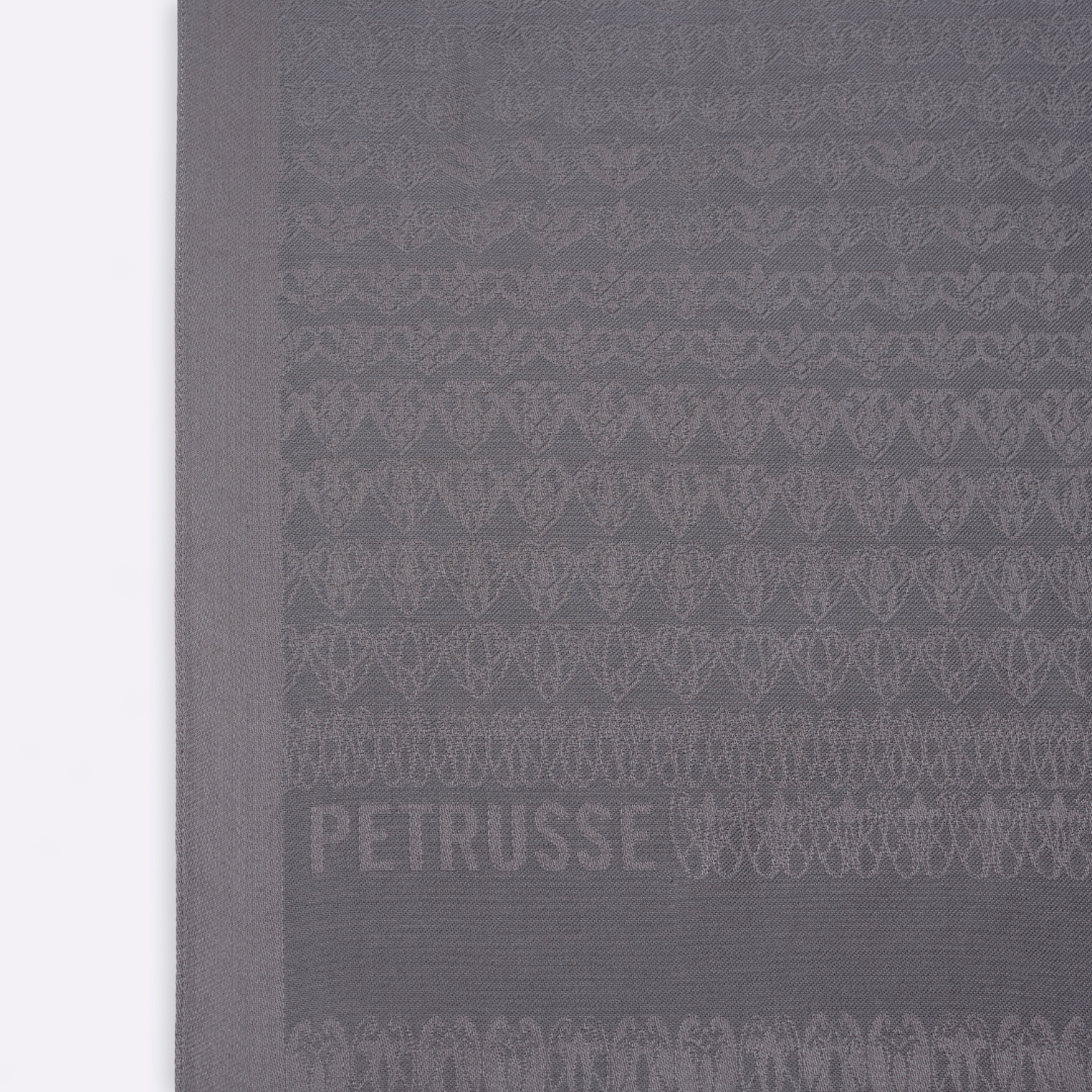 Écharpe En Laine Et Soie Petrusse Eternite Anthracite | Made In France
