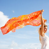 Petrusse Grand Carré En Coton Eva Orangeade - Made In France