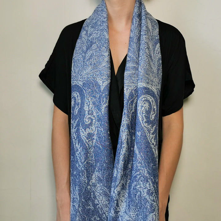 Étole en Laine et Cachemire | Petrusse Absolu Bleu