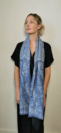 Étole en Laine et Cachemire | Petrusse Absolu Bleu