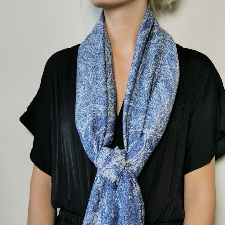 Étole en Laine et Cachemire | Petrusse Absolu Bleu