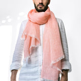Écharpe En Lin Petrusse Lodyssee Corail | 100% Fabriqué En France 