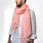 Écharpe En Lin Petrusse Lodyssee Corail | 100% Fabriqué En France 