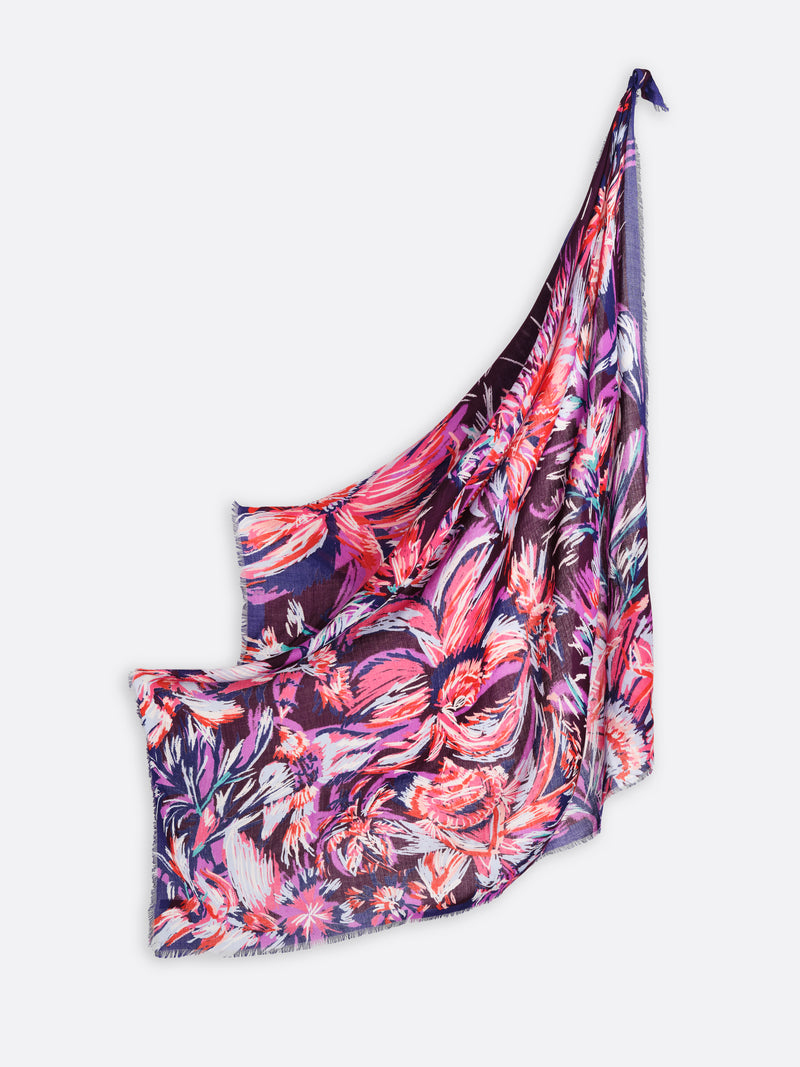 WOOL SCARF 130 - LENA PRUNE