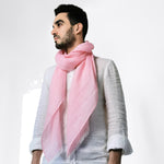 Écharpe En Lin Petrusse Lodyssee Rose | 100% Fabriqué En France 