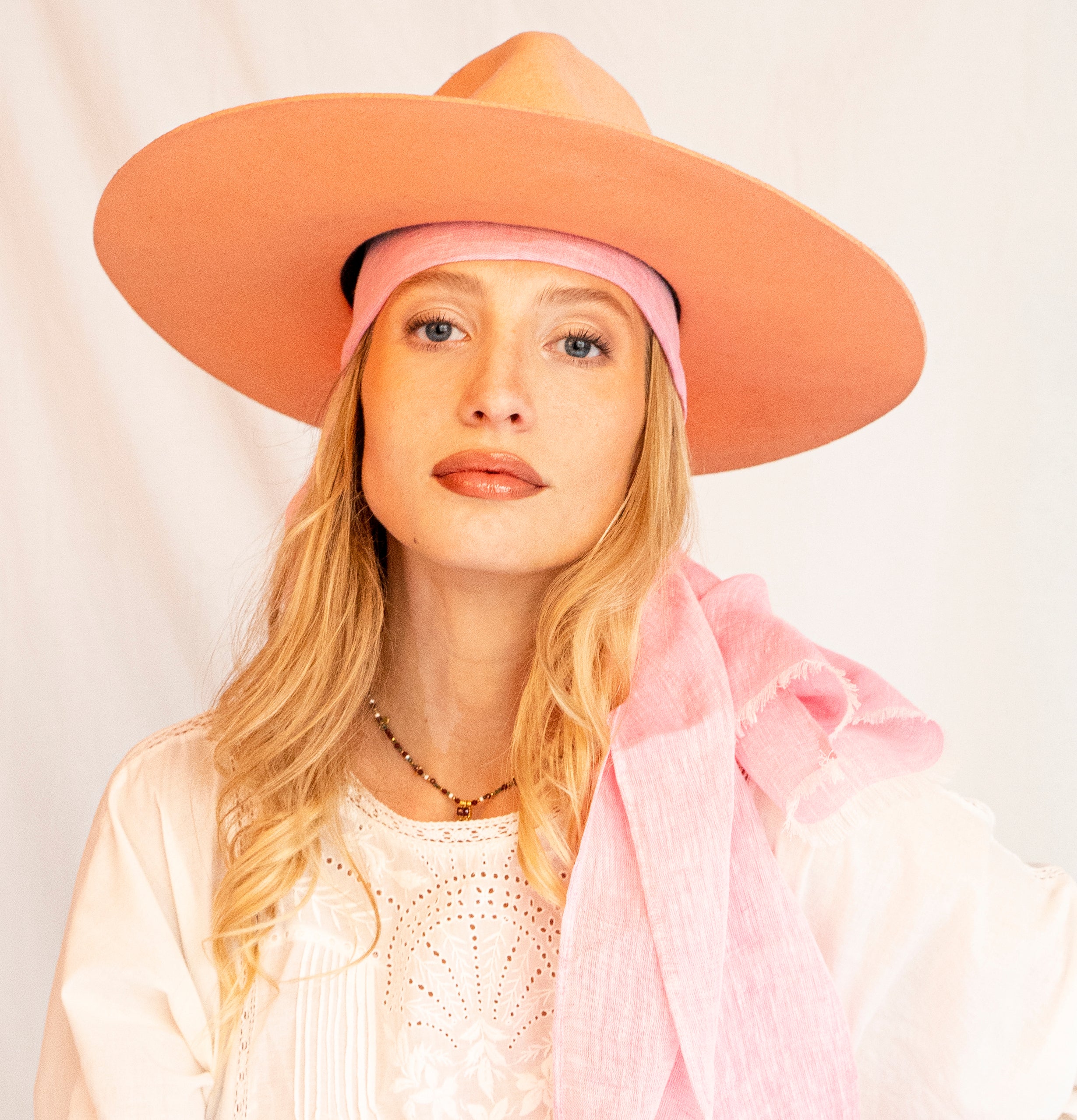 Écharpe En Lin Petrusse Lodyssee Rose | 100% Fabriqué En France 